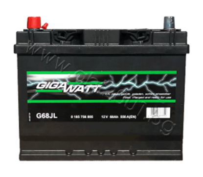 Снимка на Акумулатор Gigawatt 68 Ah, 12V, JIS, L+