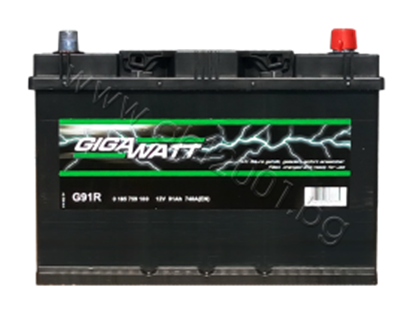 Снимка на Акумулатор Gigawatt 91 Ah, 12V, JIS, R+