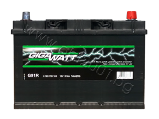 Снимка на Акумулатор Gigawatt 91 Ah, 12V, JIS, R+