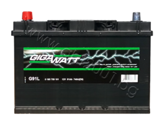 Снимка на Акумулатор Gigawatt 91 Ah, 12V, JIS, L+