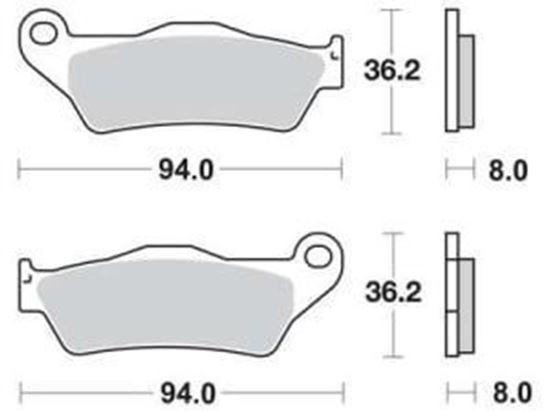 Снимка на Комплект дискови накладки TRW ATK Alfer Aprilia BMW Benelli Beta CCM Cagiva Ducati Gas Gas Gilera Husaberg Husqvarna Italjet KTM MBK Maico Moto Guzzi Moto Morini Piaggio/Vespa Suzuki Yamaha