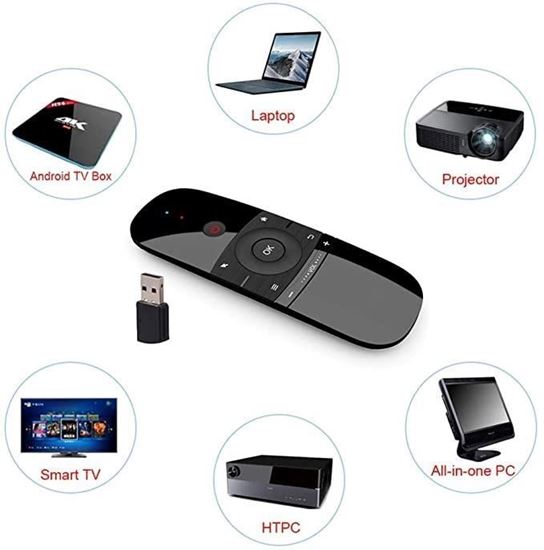 Picture of W1 Air mouse жироскоп клавиатура qwerty дистанционно управление безжично 2.4ghz за PC-smart android tv box