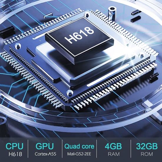 Снимка на Тв бокс T95 MAX Android 12 2GB RAM 16GB ROM H618 Quad-Core Chipest 6K съвместим с 2.4/5G