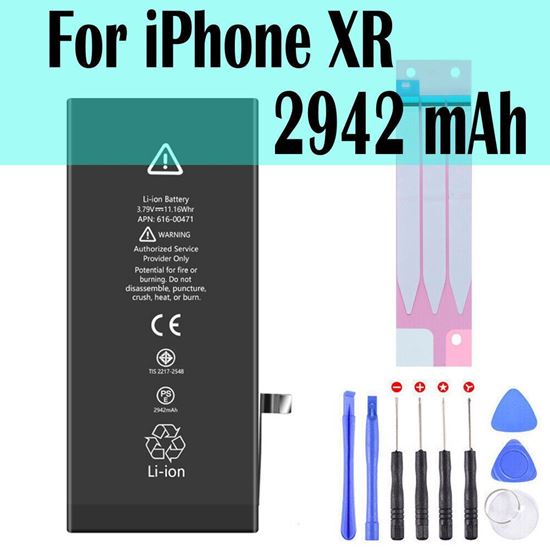 Снимка на Оригинална резервна батерия за iPhone XR 2942mAh +инструменти и лепило