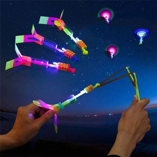 Picture of Летящи светещи ракети – Rocket Copters тип прашка с летеж до над 10мет