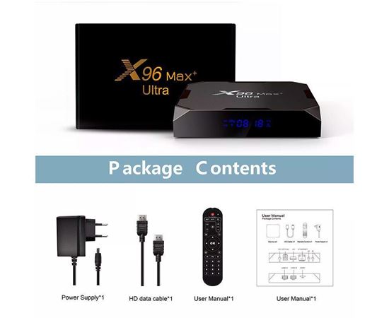 Снимка на X96 Max PLUS ULTRA 4/64GB, 8K, Android 11, Dual WIFI, Bluetooth