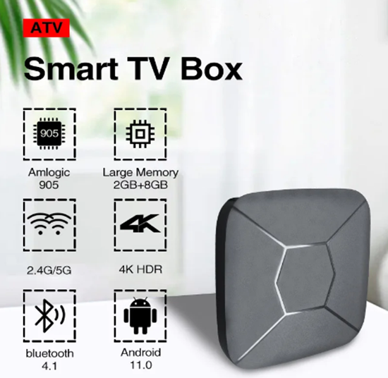 Picture of Тв бокс Q5 MAX Андроид 11 ATV s905 Quad Core BT Гласово управление