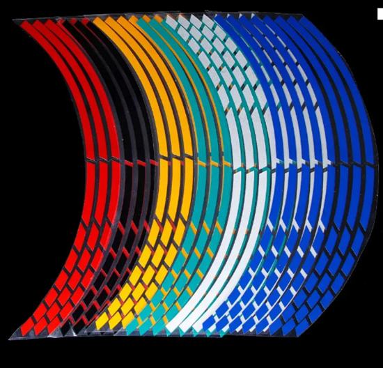 Снимка на 8 цвята КОМПЛЕКТ ЛЕПЕНКИ ЗА ДЖАНТА или кант KTM 17,18,19 инча кант