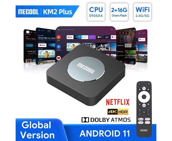 Снимка на ТВ Бокс MECOOL KM2 PLUS Dolby, Android 11, Dual WIFI, NETFLIX 4K and Google Certificated