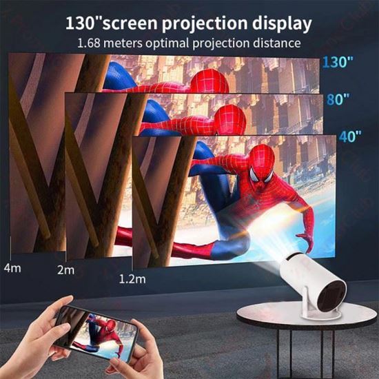 Снимка на Смарт проектор HY300 - Домашно кино 4K, Андроид 130 inch 170ansi