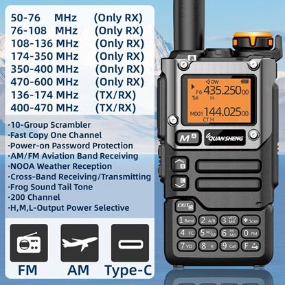 Снимка на Радиостанция QUANSHENG UV-K5 (8) 5W 50-600MHz подобрен дизайн Промо v3