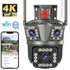Снимка на 12MP PTZ WiFi 4K външна камера с троен обектив сензор движение IP CCTV