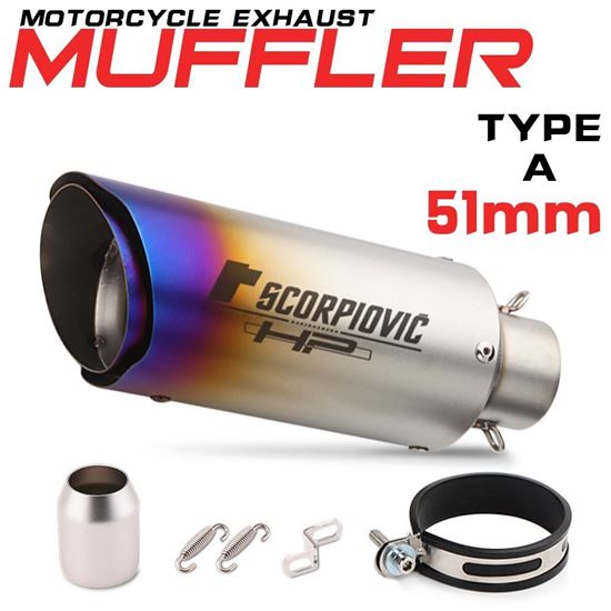 Снимка на 38-51mm Akrapovic Късо крайно спортно гърне  Акрапович