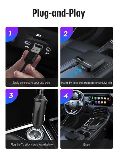 Снимка на Конвертор за автомобил от жичен към безжичен фабричен carplay K3H