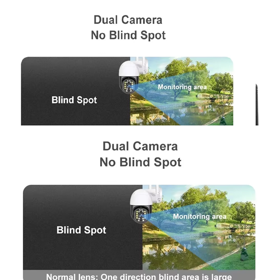 Picture of 4K 8MP WiFi камера с двоен екран Външни охранителни камери IP PTZ