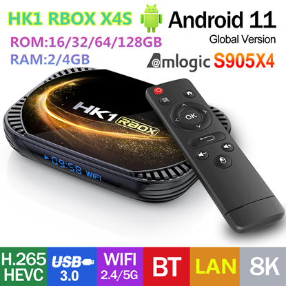 Снимка на HK1 RBox X4S, Amlogic 905X4, Smart Тв бокс Android 11, 8K 2GB Ram 16GB