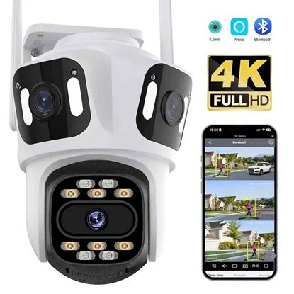 Снимка на Камера с 3 обектива 8MP 4K 5X Zoom WiFi PTZ IP Външна Камера с Три лещи  ICSEE