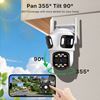 Снимка на Камера с 3 обектива 8MP 4K 5X Zoom WiFi PTZ IP Външна Камера с Три лещи  ICSEE