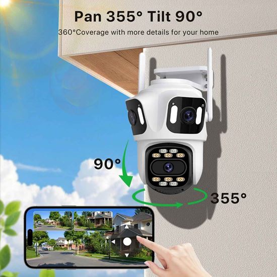 Picture of Камера с 3 обектива 8MP 4K 5X Zoom WiFi PTZ IP Външна Камера с Три лещи  ICSEE