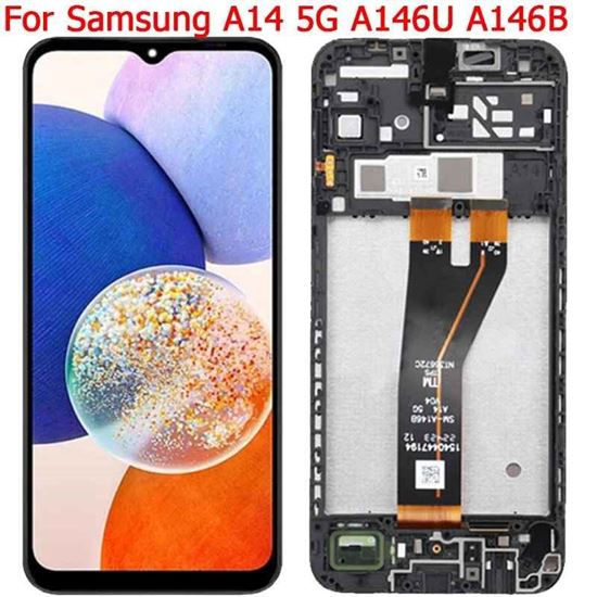 Снимка на Дисплей с рамка за samsung A14 5G LCD 6.6"SM-A146B A146U A146P A14 дисплей Смяна на LCD екран