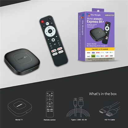Снимка на АТВ Тв бокс MORTAL T1 2GB+16GB Allwinner H313  с Dual Band Wifi+Bluetooth