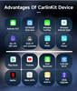 Снимка на Kbox Led 6225  Carplay Ai Box  4G Sim Card Tf Card Android 13 Youtube Google Play Store Безжиченн Карплей адаптер