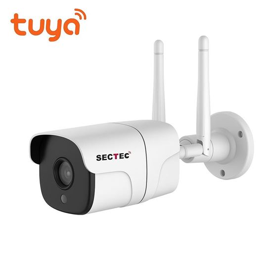 Снимка на SECTEC 4MP WiFi охранителна камера за външен монтаж Tuya Smart, нощно виждане