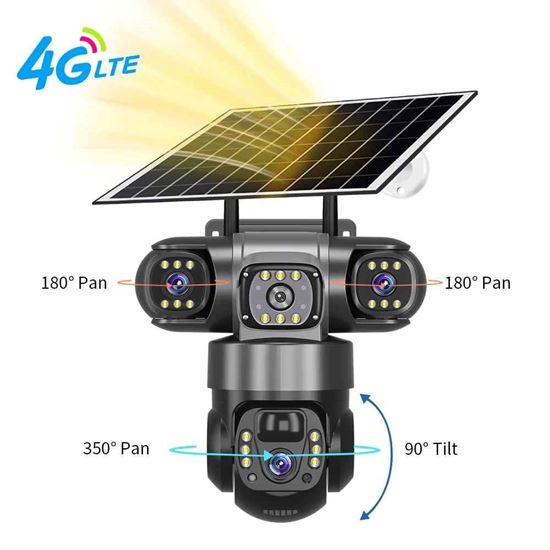 Снимка на Соларна Камера с 4G 12 MP Външна Безжична Wifi CCTV V380