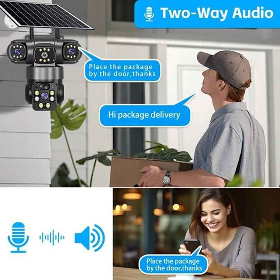 Снимка на Соларна Камера с 4G 12 MP Външна Безжична Wifi CCTV V380