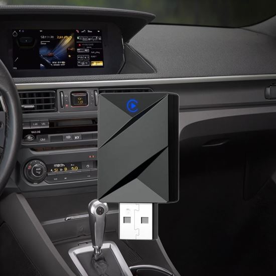 Picture of KM1 2 в 1 CarPlay и Android Auto безжичен адаптер, съвместим с Apple iOS 10+ и Android 11+