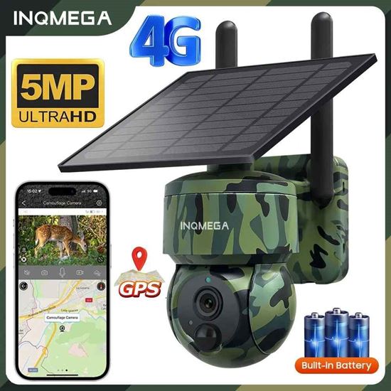 Picture of INQMEGA 5MP 4G SIM камера с GPS вградена батерия соларен панел 7800mah