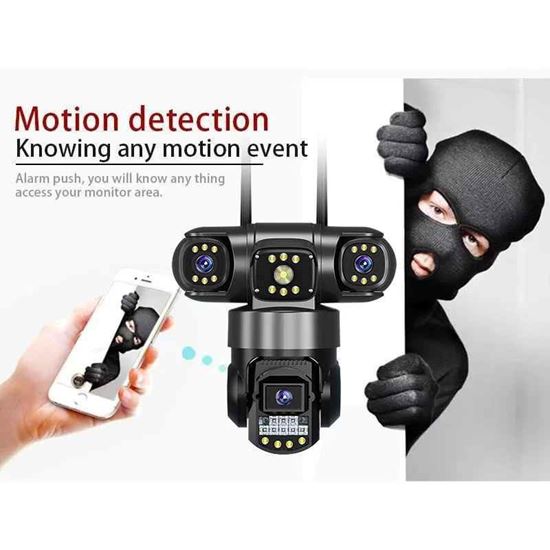 Picture of Домашна охранителна 4G CCTV камера V380 троен обектив