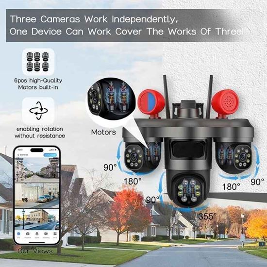 Picture of Външна Охранителна Камера 360 Wifi или 4g 15MP със сирена и светлини