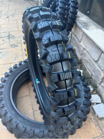 Picture of Ендуро гума XY-059C 100/90-18 MEDIUM SOFT e enduro жълта лента средна твърдост