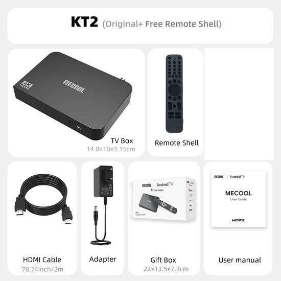 Снимка на Тв бокс MECOOL KT2 4K Android TV DVB Hybrid Set-top Box