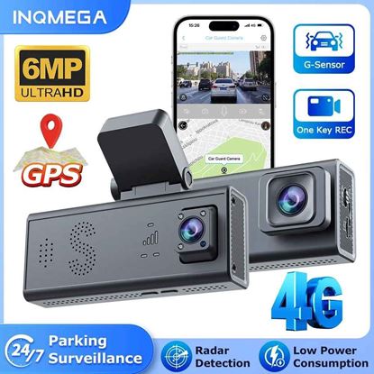 Снимка на Двр dvr Видеорегистратор, Паркинг наблюдение, 4G, GPS , Двоен обектив 3MP+3MP, Преден и заден радар, OBD, Нощно виждане, WiFi, Full HD, 24-часово наблюдение на паркирането, Специализирано приложение