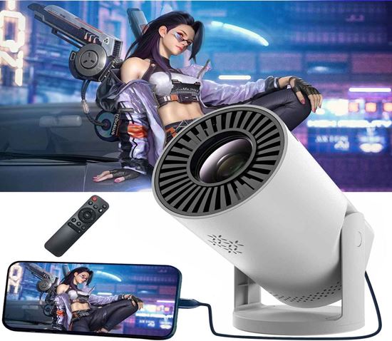 Снимка на Преносим мини проектор поддръжка 1080P 40 ANSI лумена за LED проектор