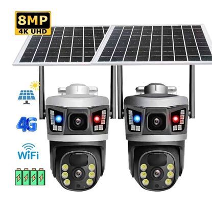 Picture of Външна WIFI или 4G 8MP CCTV камера Соларно захранвана безжична CCTV камера външно наблюдение