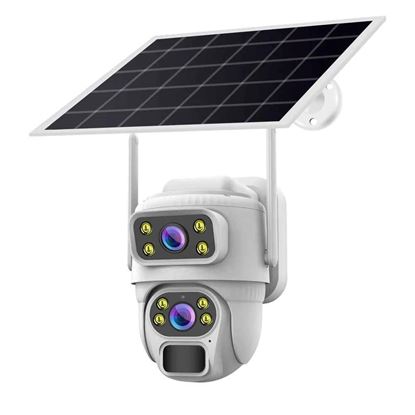 Picture of Външна соларна водоустойчива 4G IP66 8MP нощно виждане CMOS двупосочна аудио PTZ камера за видеонаблюдение с поддръжка на NVR и SD карта
