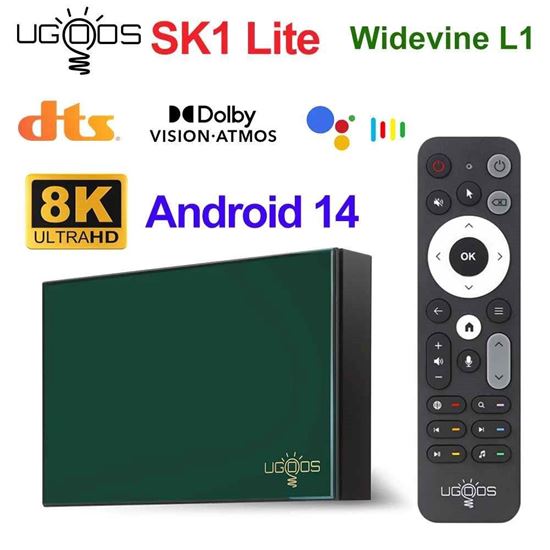 Снимка на Тв Бокс UGOOS SK1 Lite 4G 64G, Amlogic S928X-K, Android 14.0, LPDDR4, поддръжка на Dolby Vision/Audio/ATMOS DTS HD, WiFi6 1000M