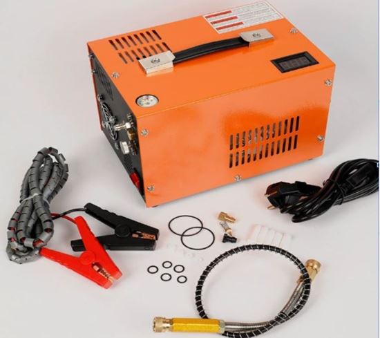 Снимка на Pcp компресор 4500psi 30mpa 110v 12V 220V преносим 300 bar автоматично спиране помпа с вграден трансформатор Pcp помпа